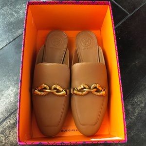 Tory Burch Jesse Backless Loafer Brown/Tan Leather